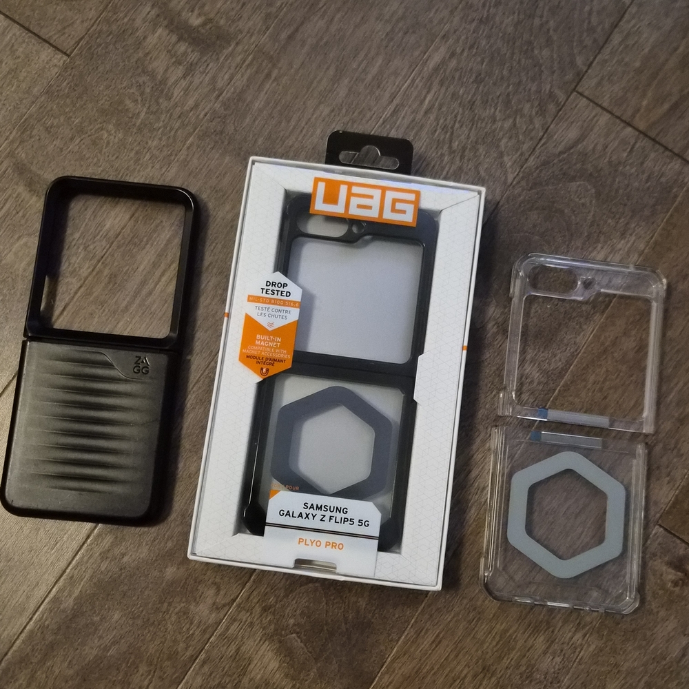 Samsung Flip 5 cases 1 xnew 2 used